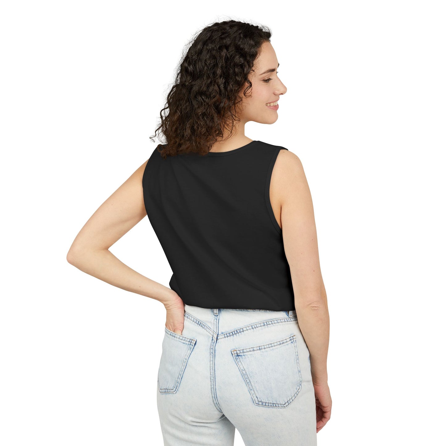 Abstract Minimalist Tank Top — Geometric Black & Cream Art Print