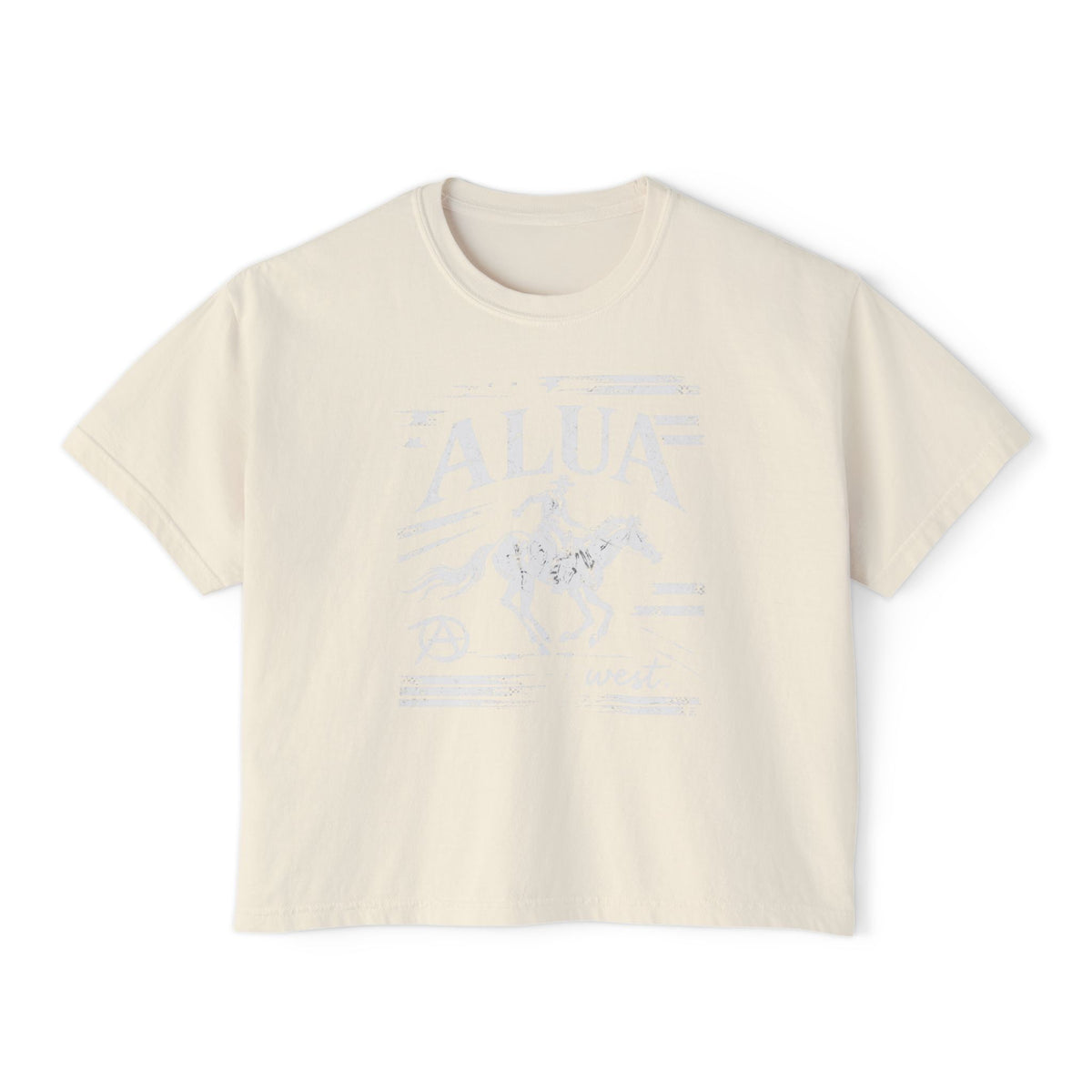 Alua Surf Women's Boxy Tee — Vintage Wave Graphic Tee