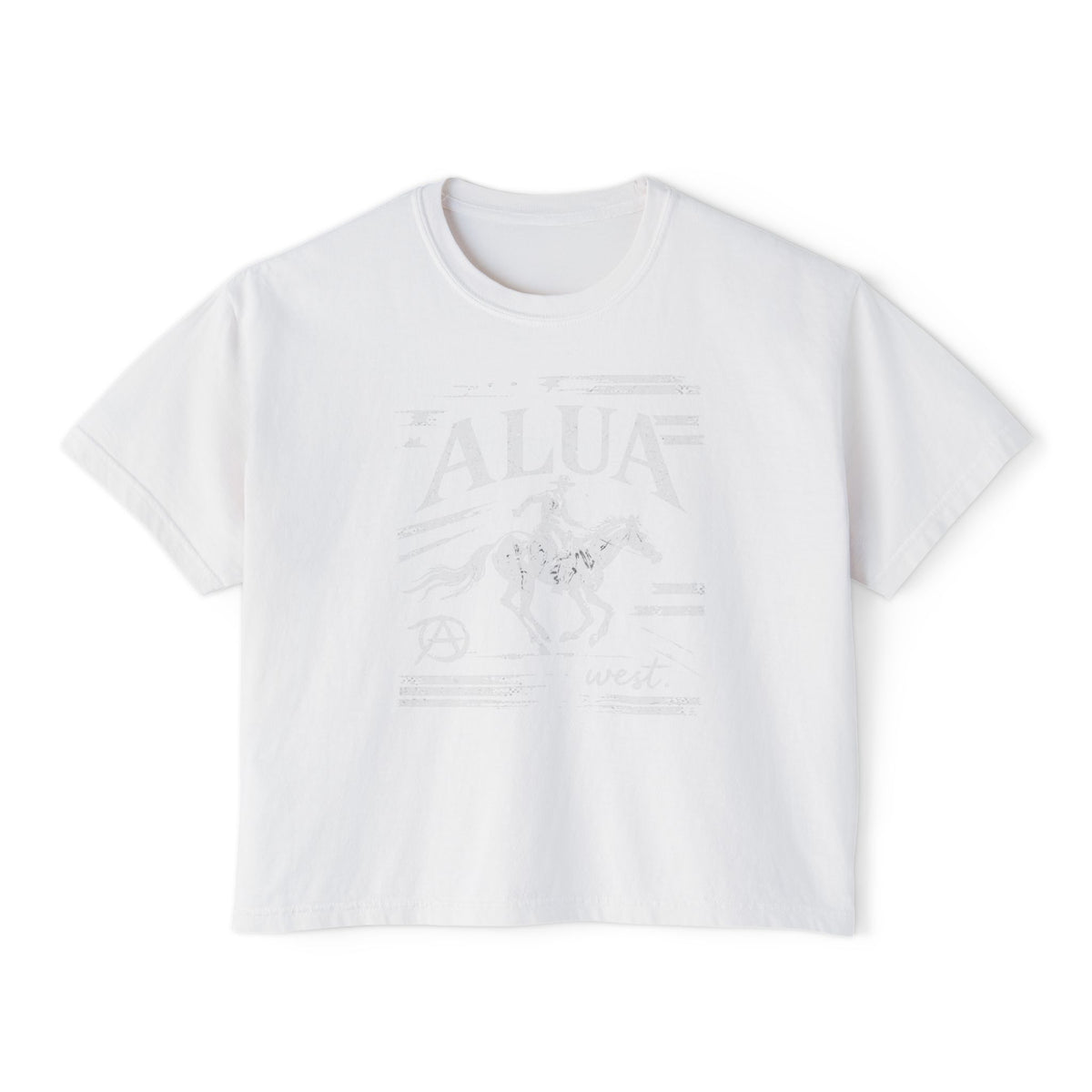 Alua Surf Women's Boxy Tee — Vintage Wave Graphic Tee