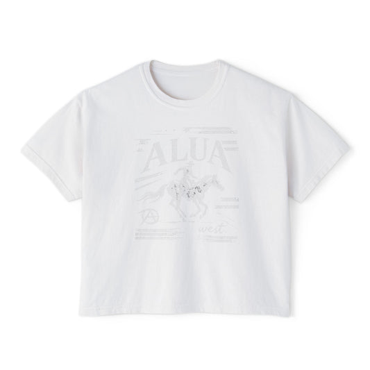 Alua Surf Women's Boxy Tee — Vintage Wave Graphic Tee