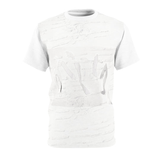 Birch Bark All-Over Print Tee — Rustic Nature Graphic Shirt