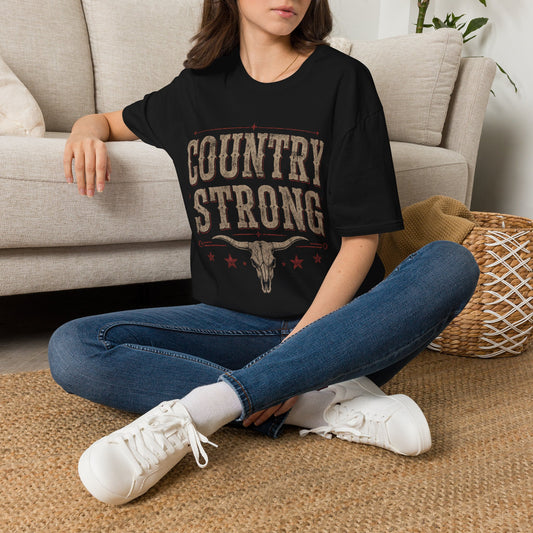 Country Strong T-Shirt — Western Cowgirl Retro Logo Tee