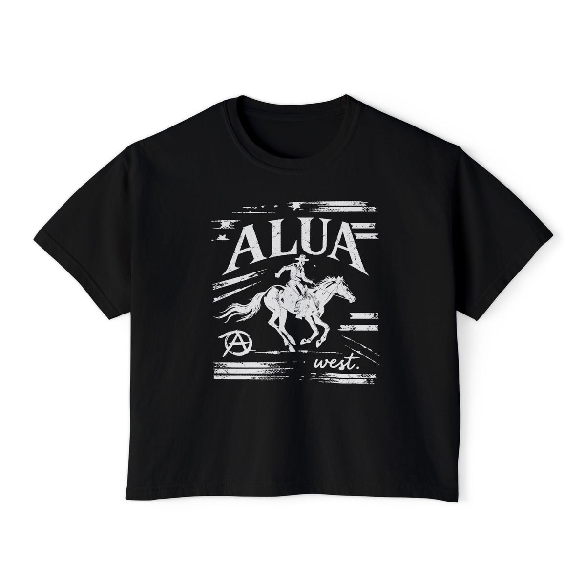 Alua Surf Women's Boxy Tee — Vintage Wave Graphic Tee