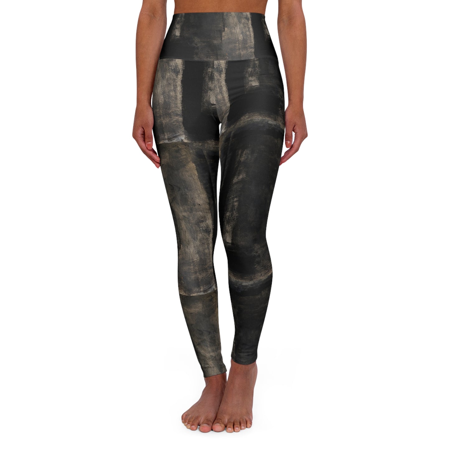 Tie-Dye Charcoal High-Waist Yoga Leggings