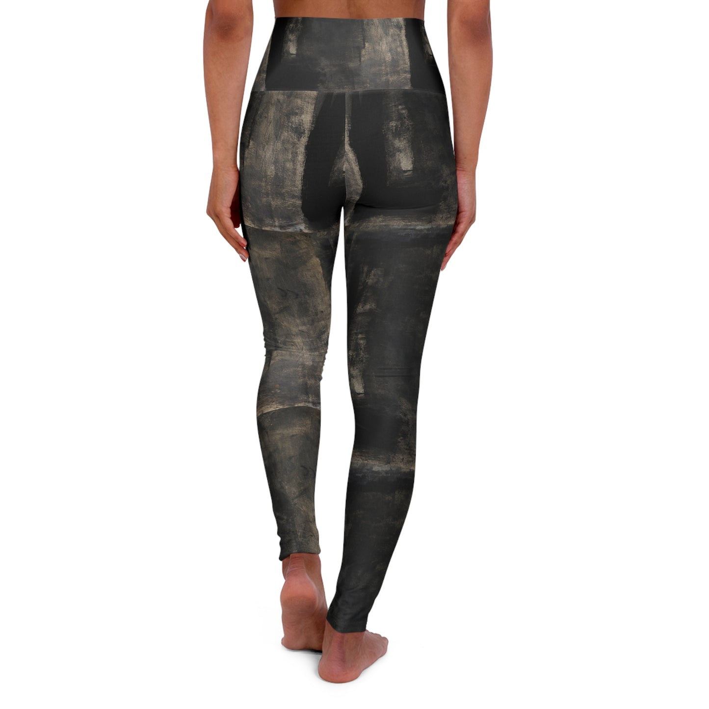 Tie-Dye Charcoal High-Waist Yoga Leggings