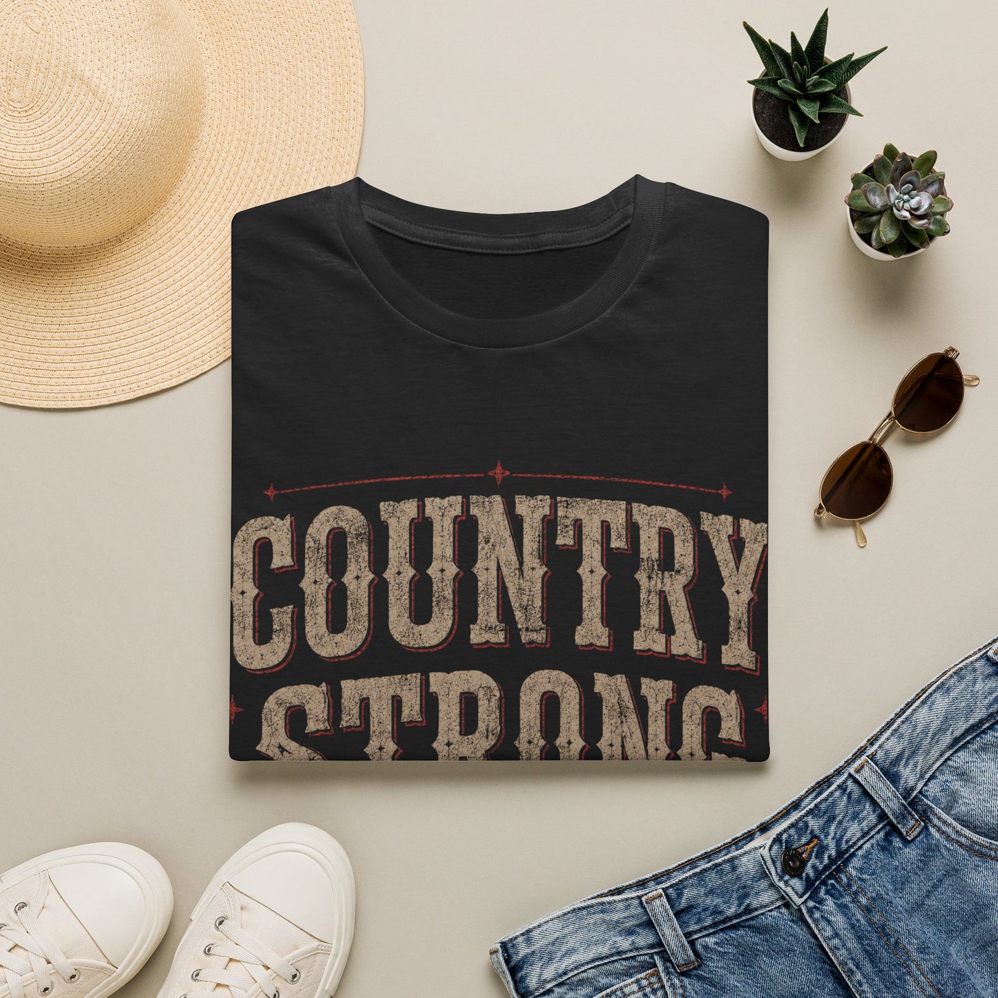 Country Strong T-Shirt — Western Cowgirl Retro Logo Tee
